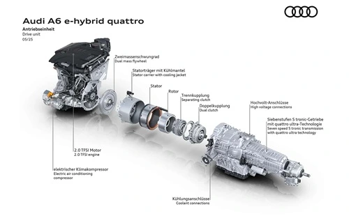 Audi A6 e-hybridi Quattro moottori